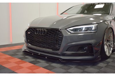 Накладка сплиттер на передний бампер на Audi S5 B9